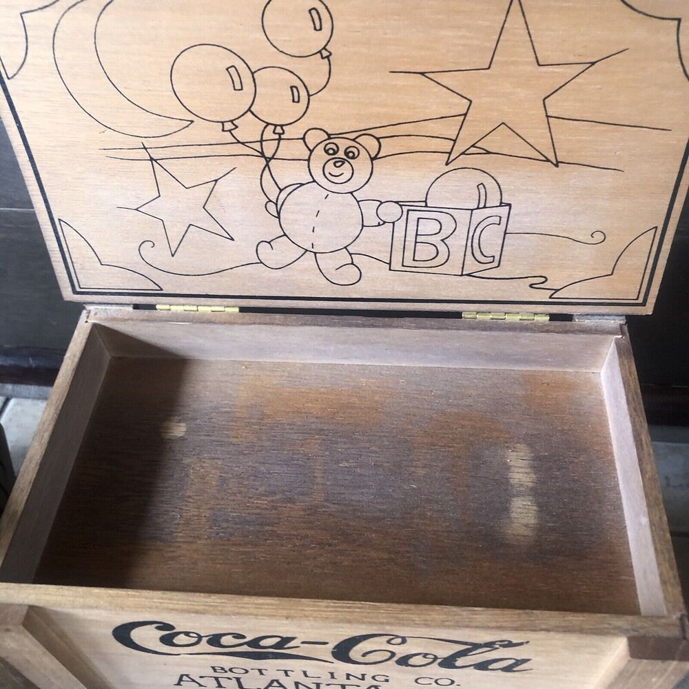 Vitange Coca Cola Wood Box coke advertising Bottling Co Atlanta GA -5 P… - Picture 6 of 16